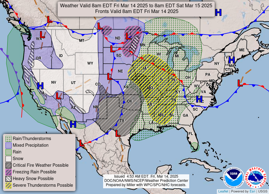 Forecast Map for Today